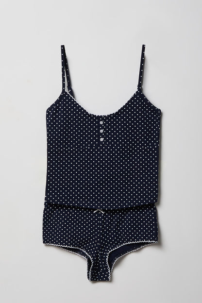 Printed Tank & Boy Short Pajama Set