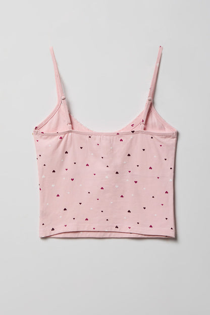 Printed Tank & Boy Short Pajama Set