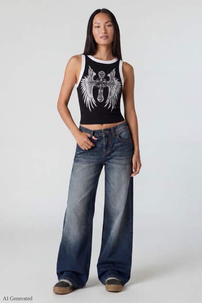 Graphic Ringer Tank