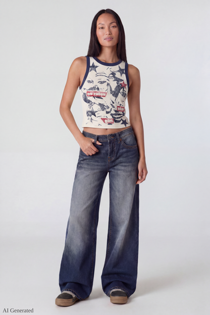 Graphic Ringer Tank
