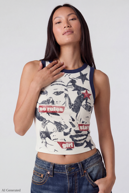 Graphic Ringer Tank