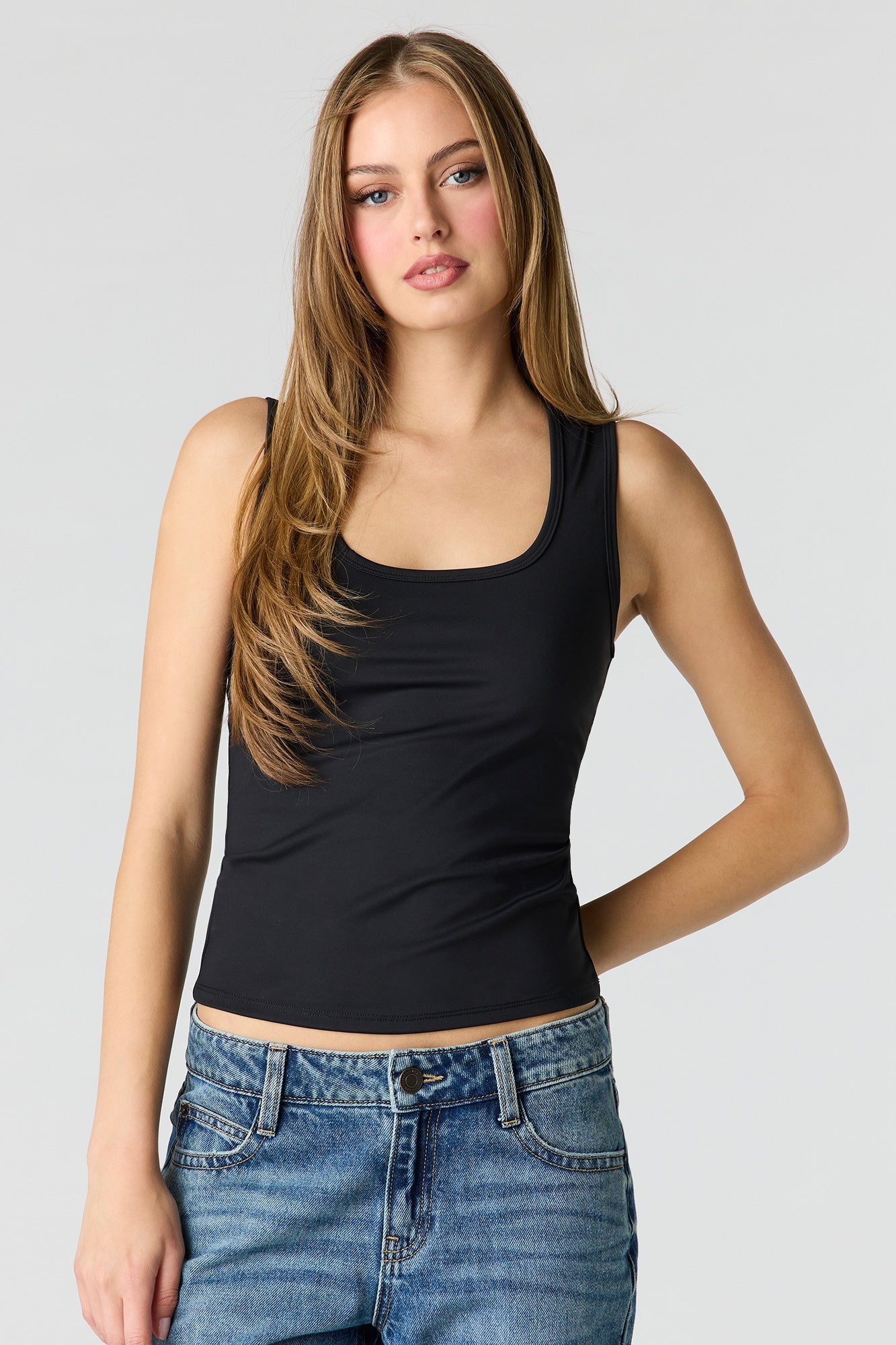 Luxe Heavy Contour Scoop Neck Tank