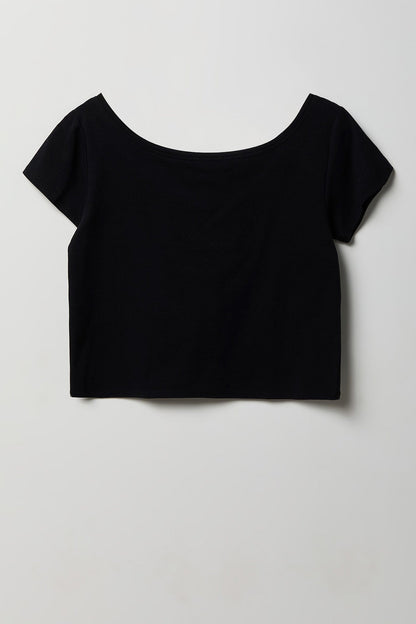Luxe Heavy Cotton Off Shoulder T-Shirt