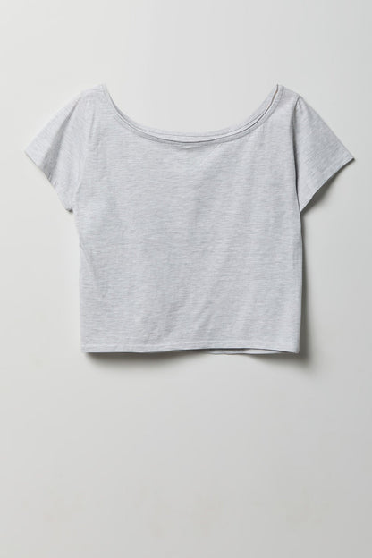 Luxe Heavy Cotton Off Shoulder T-Shirt