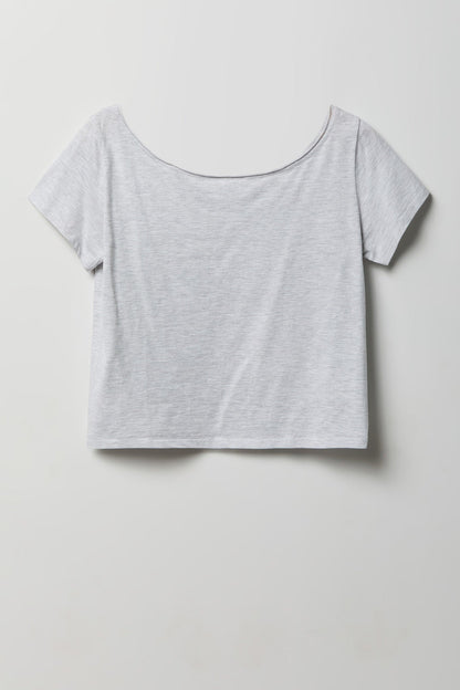 Luxe Heavy Cotton Off Shoulder T-Shirt