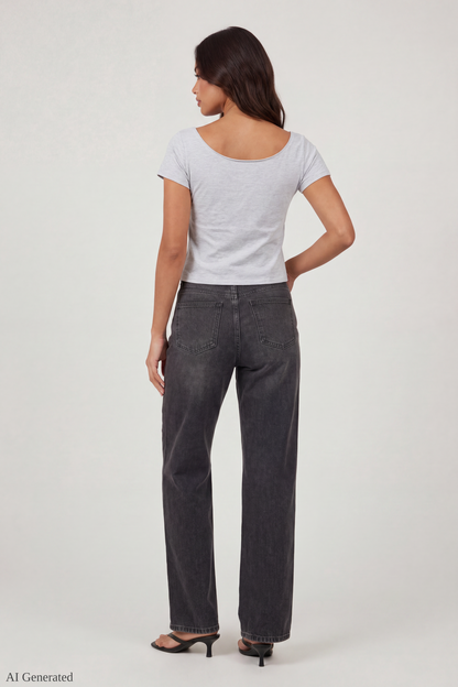 Luxe Heavy Cotton Off Shoulder T-Shirt