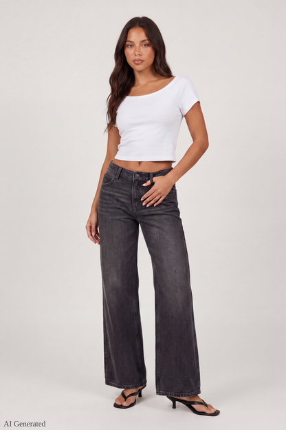 Luxe Heavy Cotton Off Shoulder T-Shirt