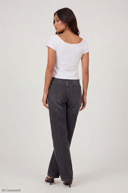 Luxe Heavy Cotton Off Shoulder T-Shirt