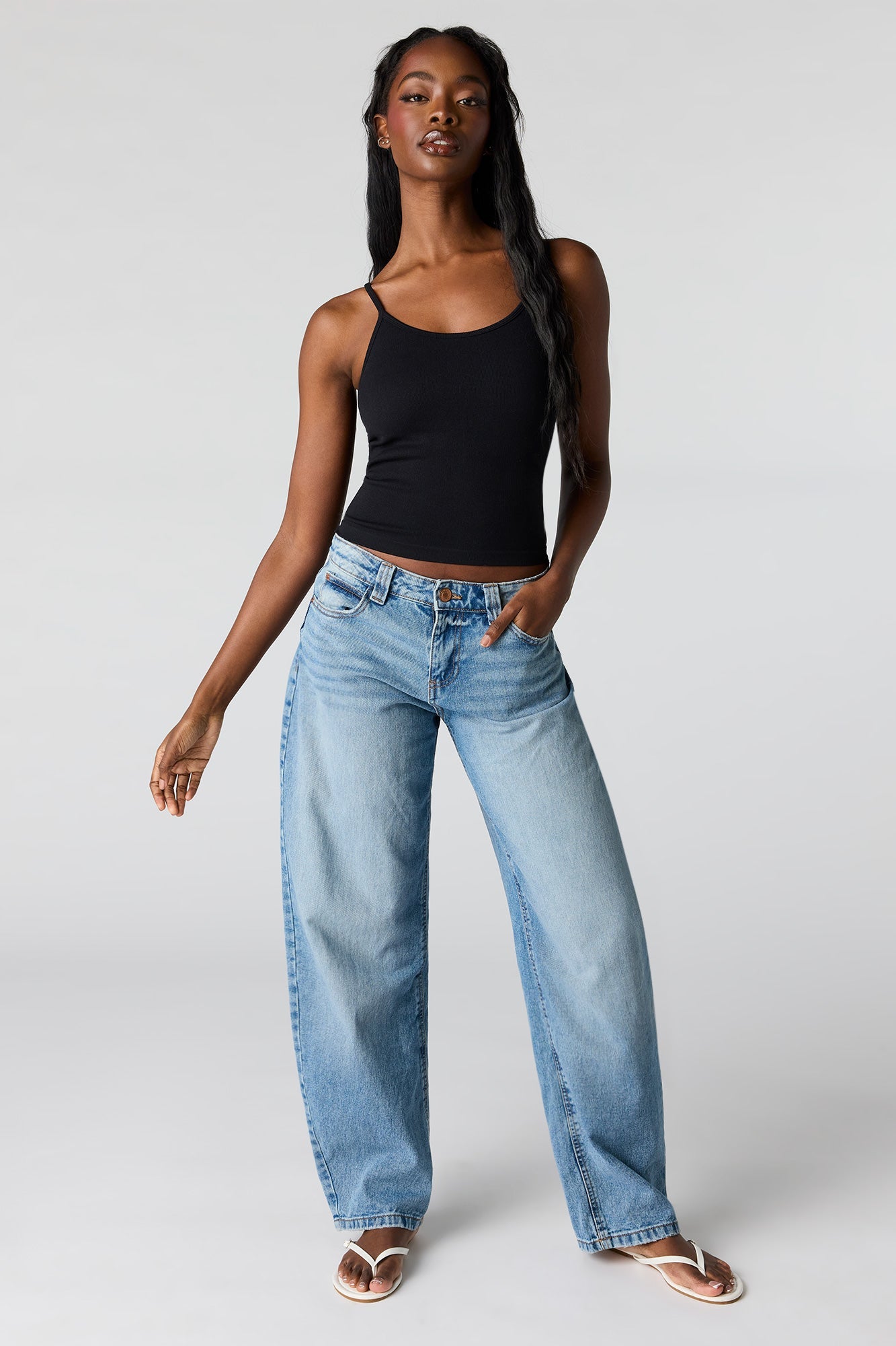 Braless Seamless Ribbed Scoop Neck Tank