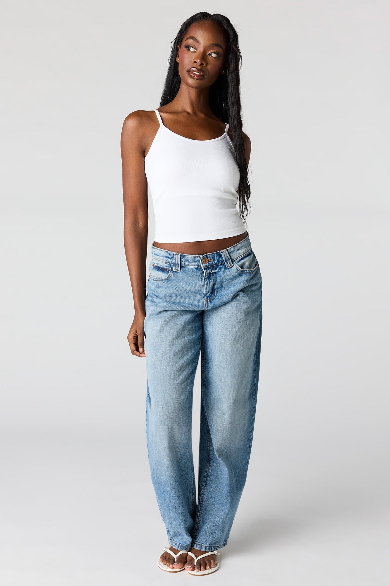 Braless Seamless Ribbed Scoop Neck Tank