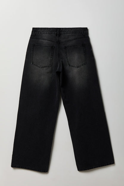 London Low Rise Super Baggy Black Jean