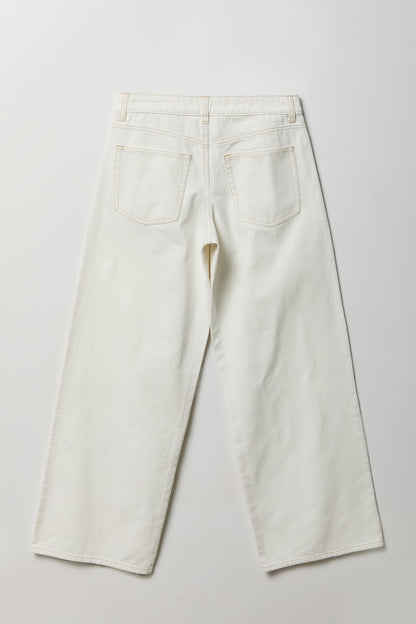London Low Rise Super Baggy White Jean