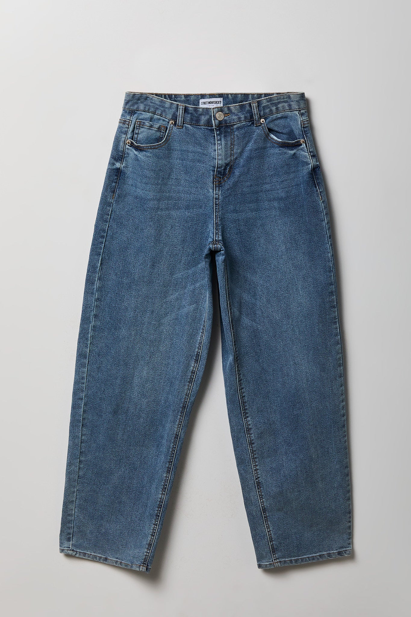 Stretch High Rise Barrel Medium Jean