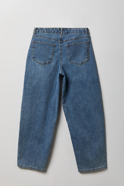 Stretch High Rise Barrel Medium Jean