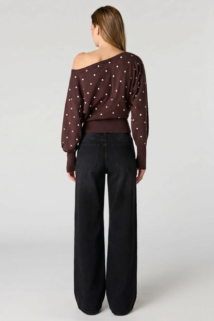 Soho Stretch Mid Rise Super Baggy Black Jean