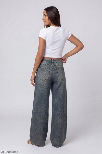 Soho Stretch Mid Rise Super Baggy Vintage Medium Jean