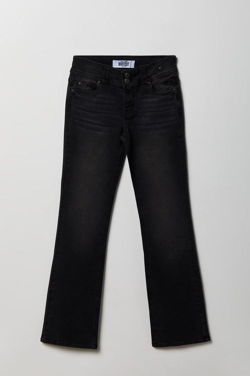 Stretch Low Rise Bootcut Black Jean