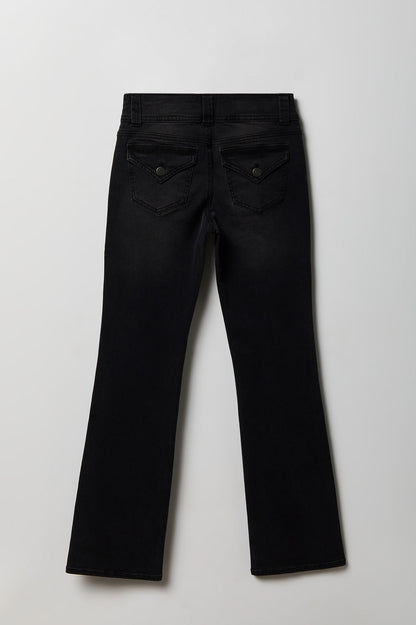 Stretch Low Rise Bootcut Black Jean