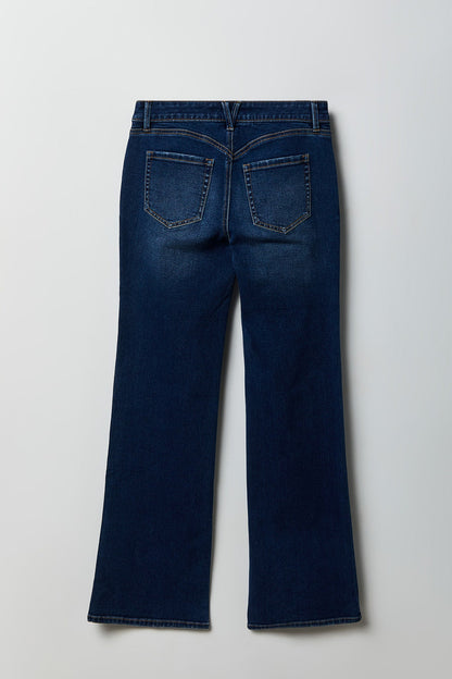 Stretch Relaxed Flare Dark Jean
