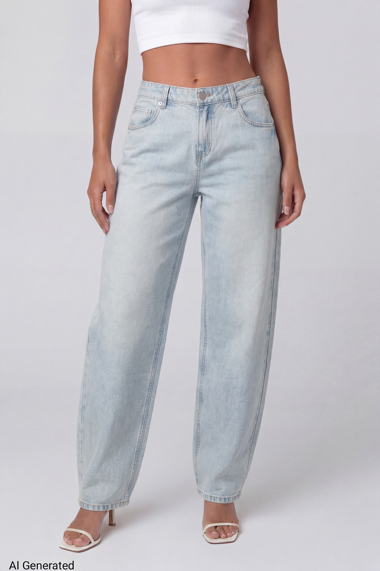 Low Rise Barrel Light Jean