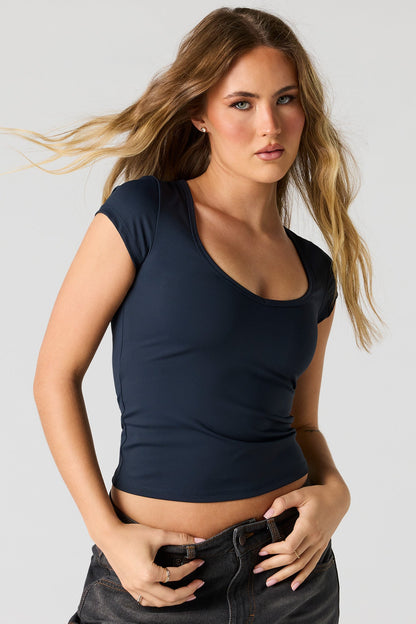 Luxe Heavy Contour Short Sleeve Top