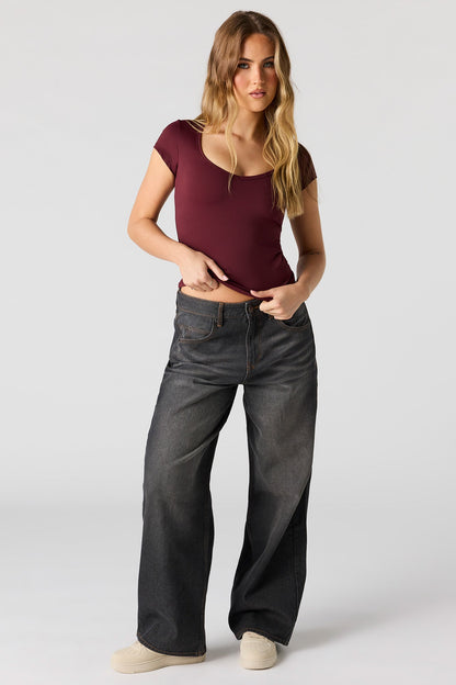 Luxe Heavy Contour Short Sleeve Top