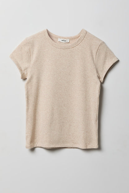 Ribbed Crewneck T-Shirt
