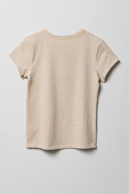 Ribbed Crewneck T-Shirt