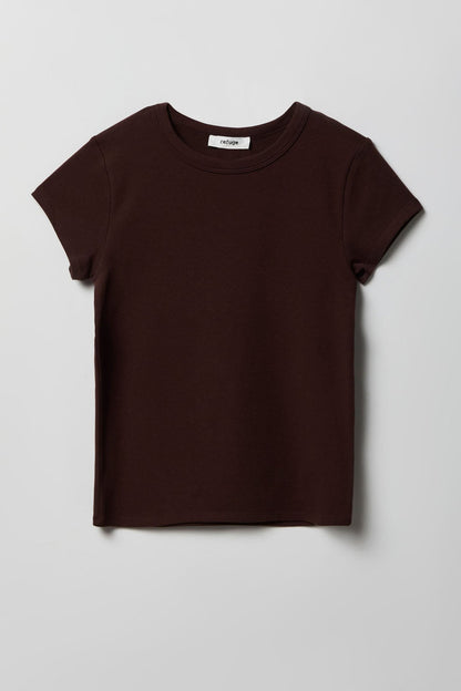 Ribbed Crewneck T-Shirt