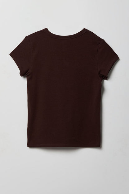 Ribbed Crewneck T-Shirt