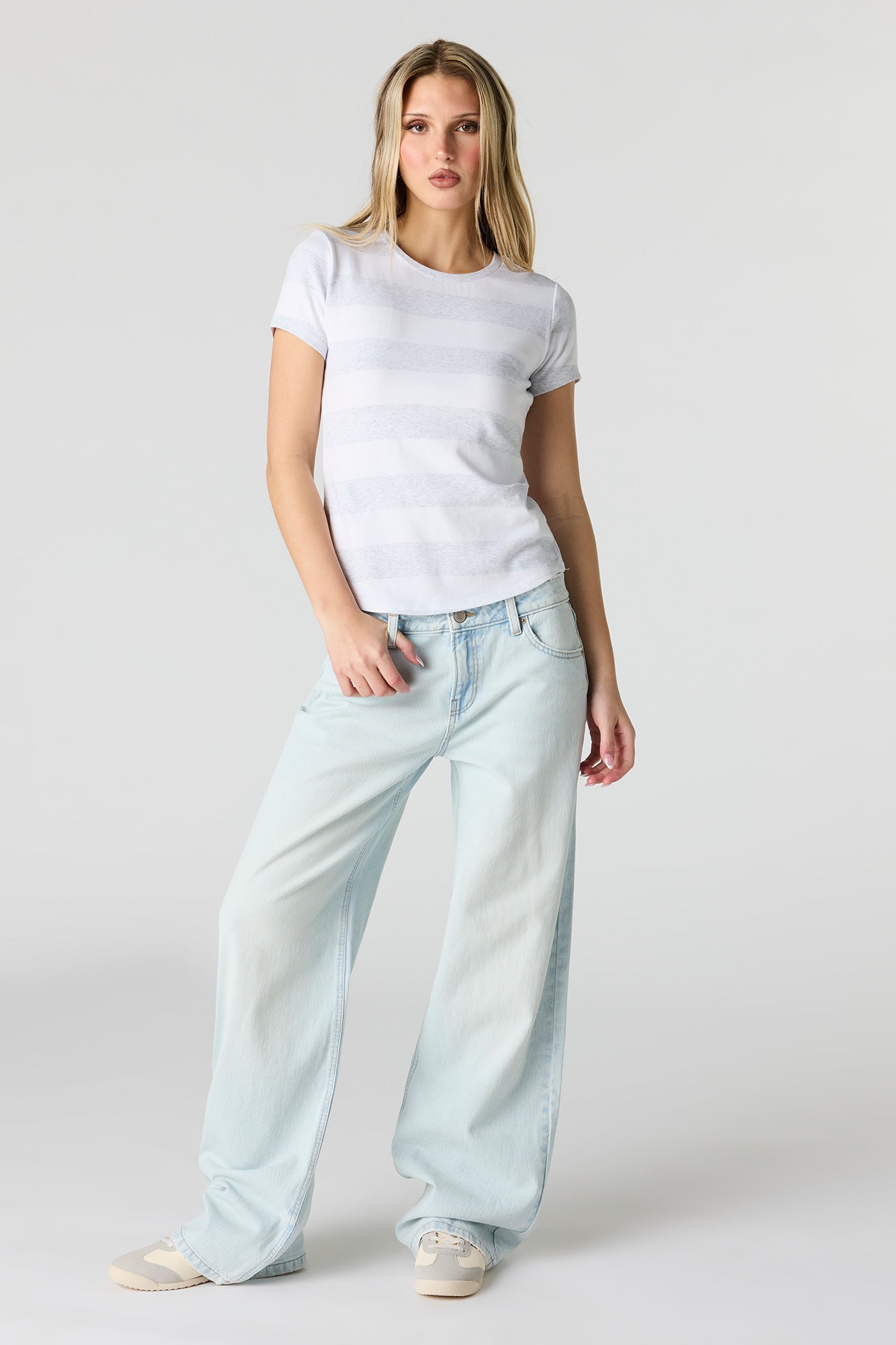 Striped Ribbed T-Shirt