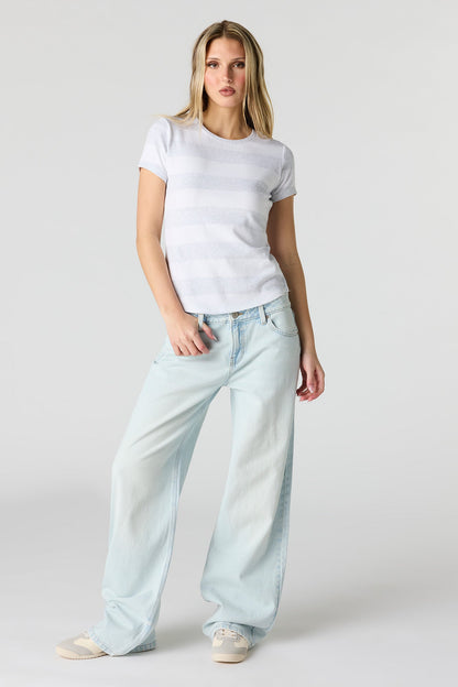 Striped Ribbed T-Shirt