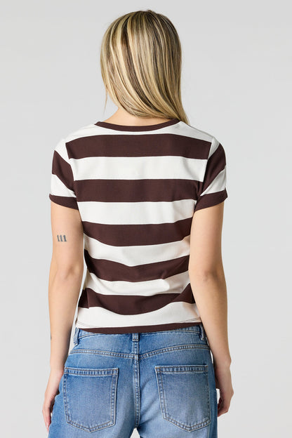 Striped Ribbed T-Shirt