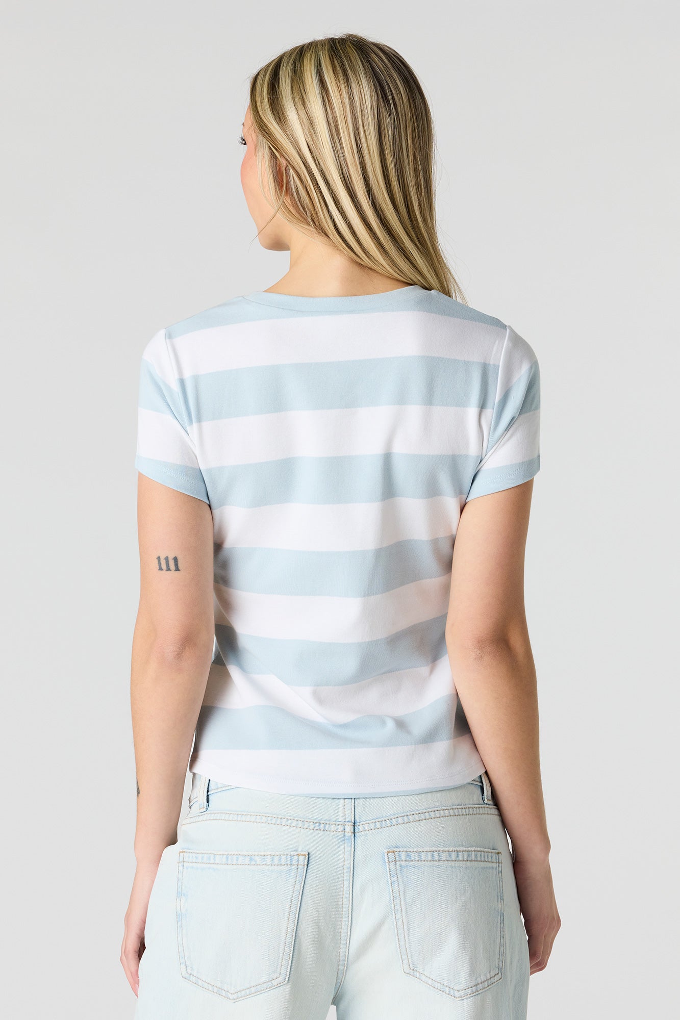 Striped Ribbed T-Shirt