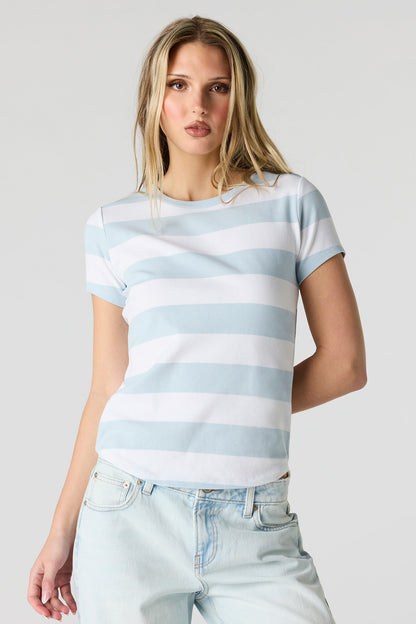 Striped Ribbed T-Shirt