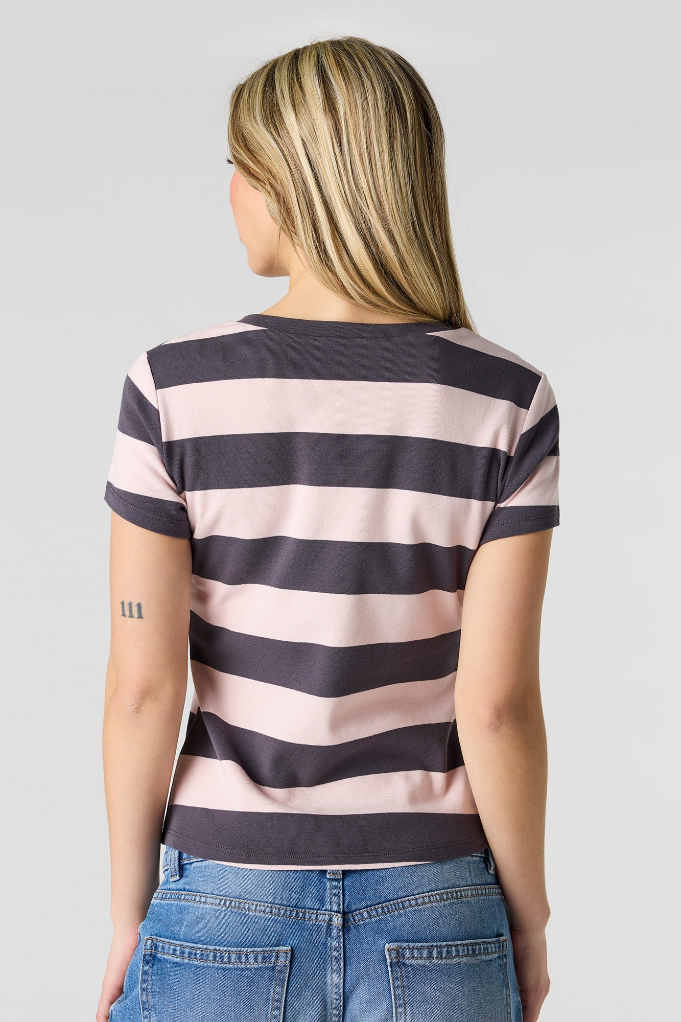 Striped Ribbed T-Shirt