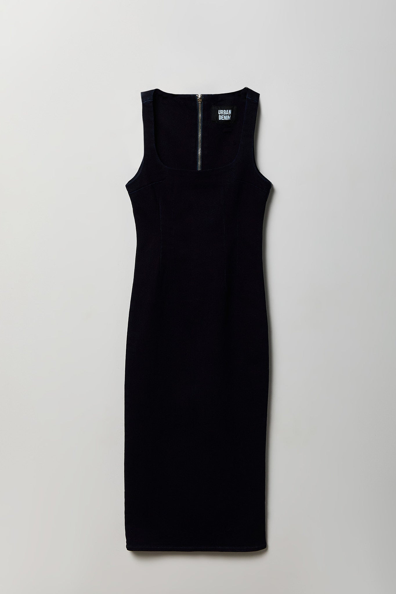 Denim Square Neck Maxi Dress