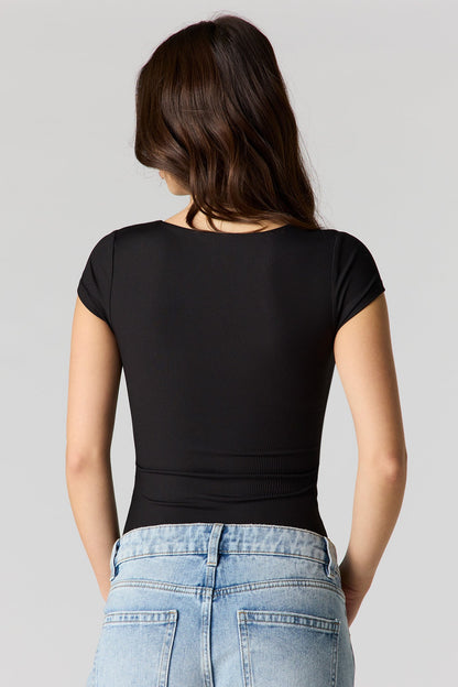 Contour Ribbed Square Neck Bodysuit