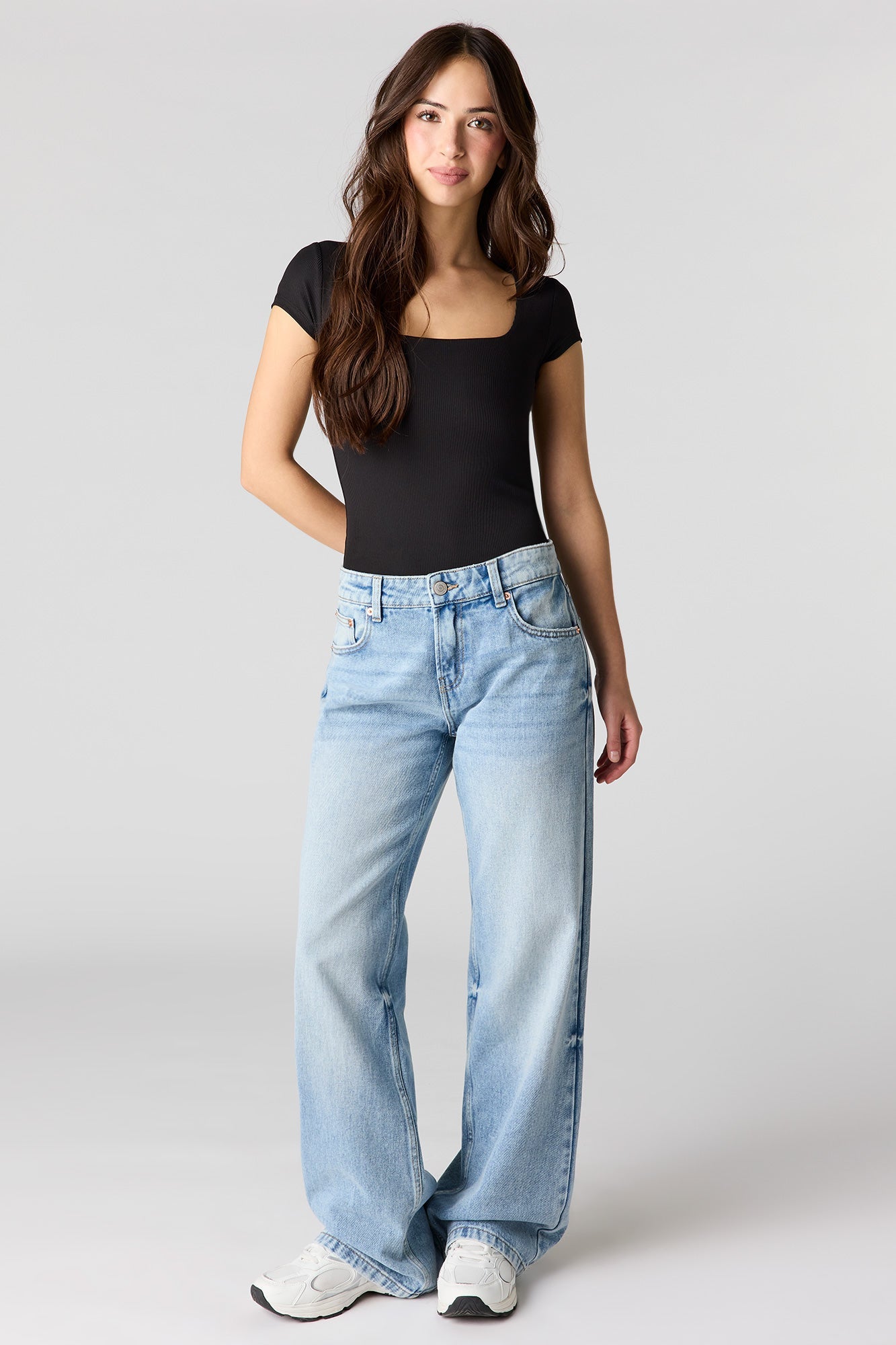 Contour Ribbed Square Neck Bodysuit