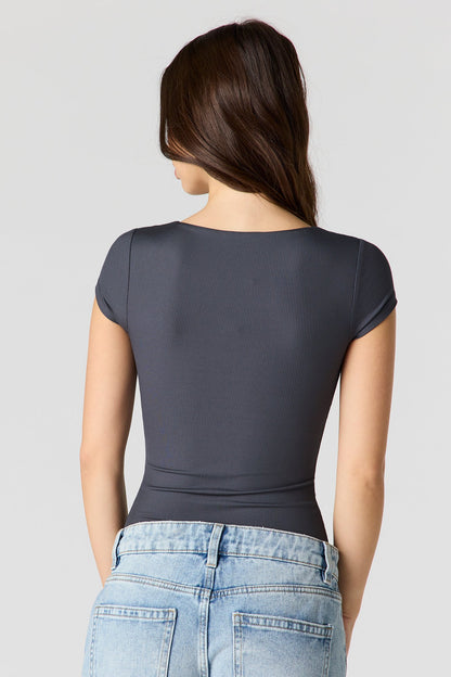 Contour Ribbed Square Neck Bodysuit
