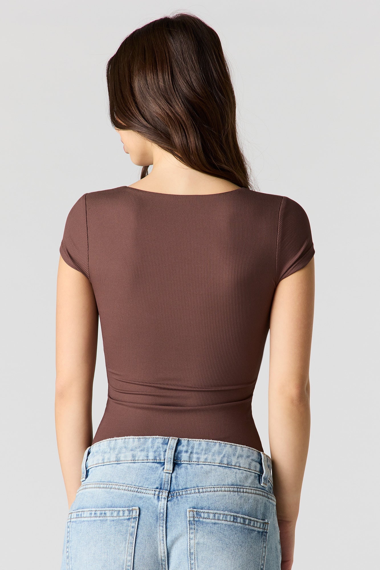 Contour Ribbed Square Neck Bodysuit