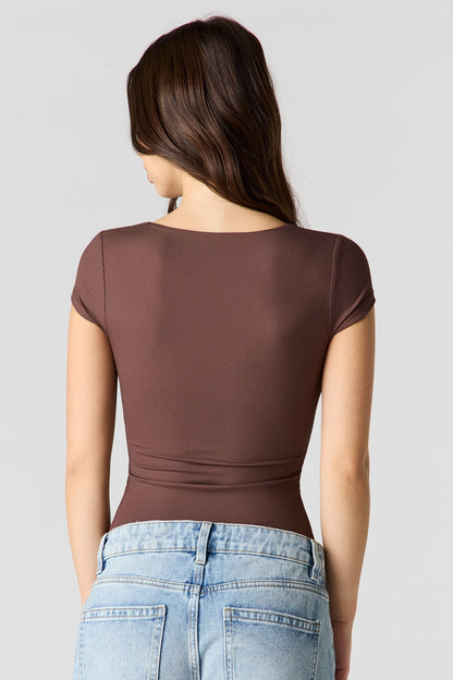 Contour Ribbed Square Neck Bodysuit