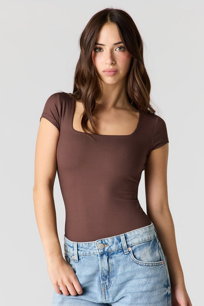 Contour Ribbed Square Neck Bodysuit