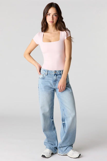Contour Ribbed Square Neck Bodysuit