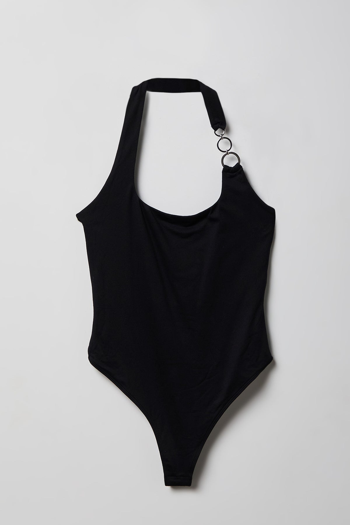 Luxe Heavy Contour O-Ring Halter Bodysuit