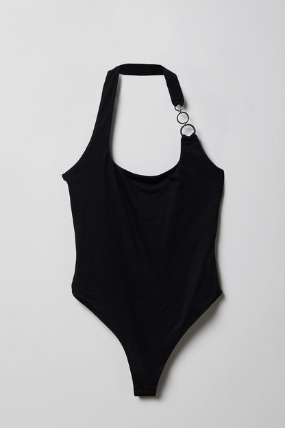 Luxe Heavy Contour O-Ring Halter Bodysuit