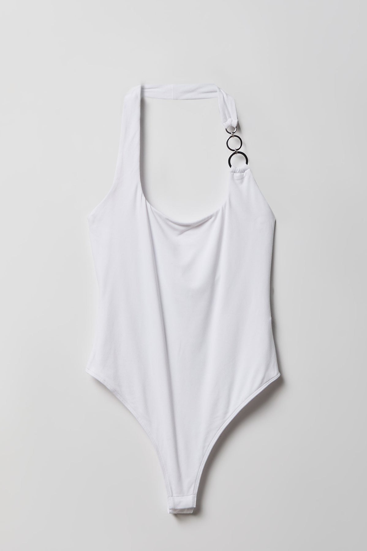Luxe Heavy Contour O-Ring Halter Bodysuit