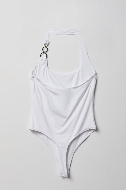Luxe Heavy Contour O-Ring Halter Bodysuit
