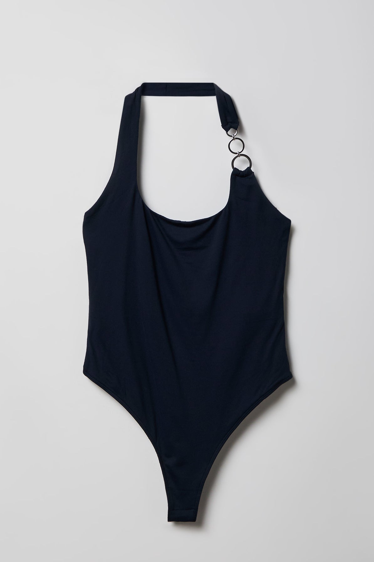 Luxe Heavy Contour O-Ring Halter Bodysuit