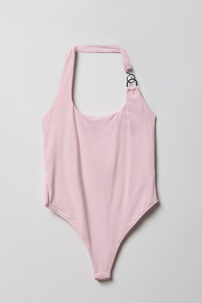 Luxe Heavy Contour O-Ring Halter Bodysuit